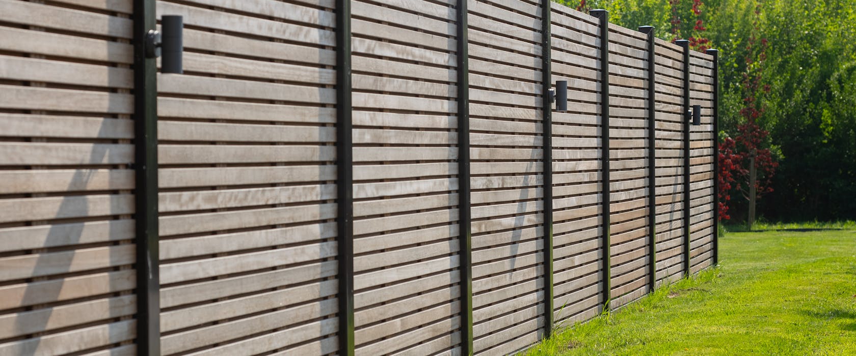 Schutting in de tuin