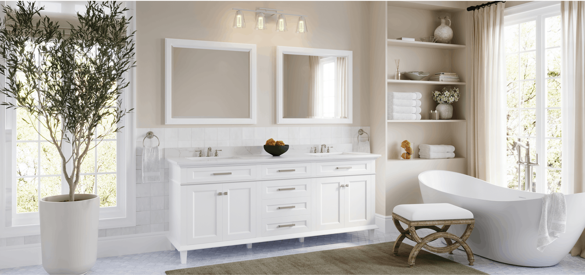 How To Choose A Rug For Your Double Vanity