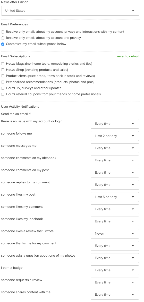 How Do I Subscribe To Or Unsubscribe From Houzz Emails Houzz
