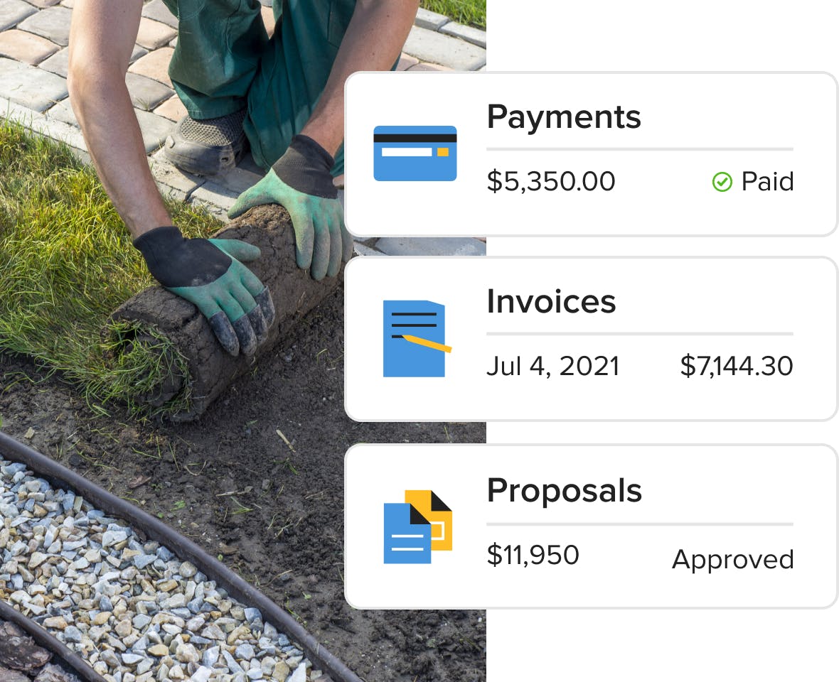 Landscape contractor works with ease knowing they have billing software from Houzz 