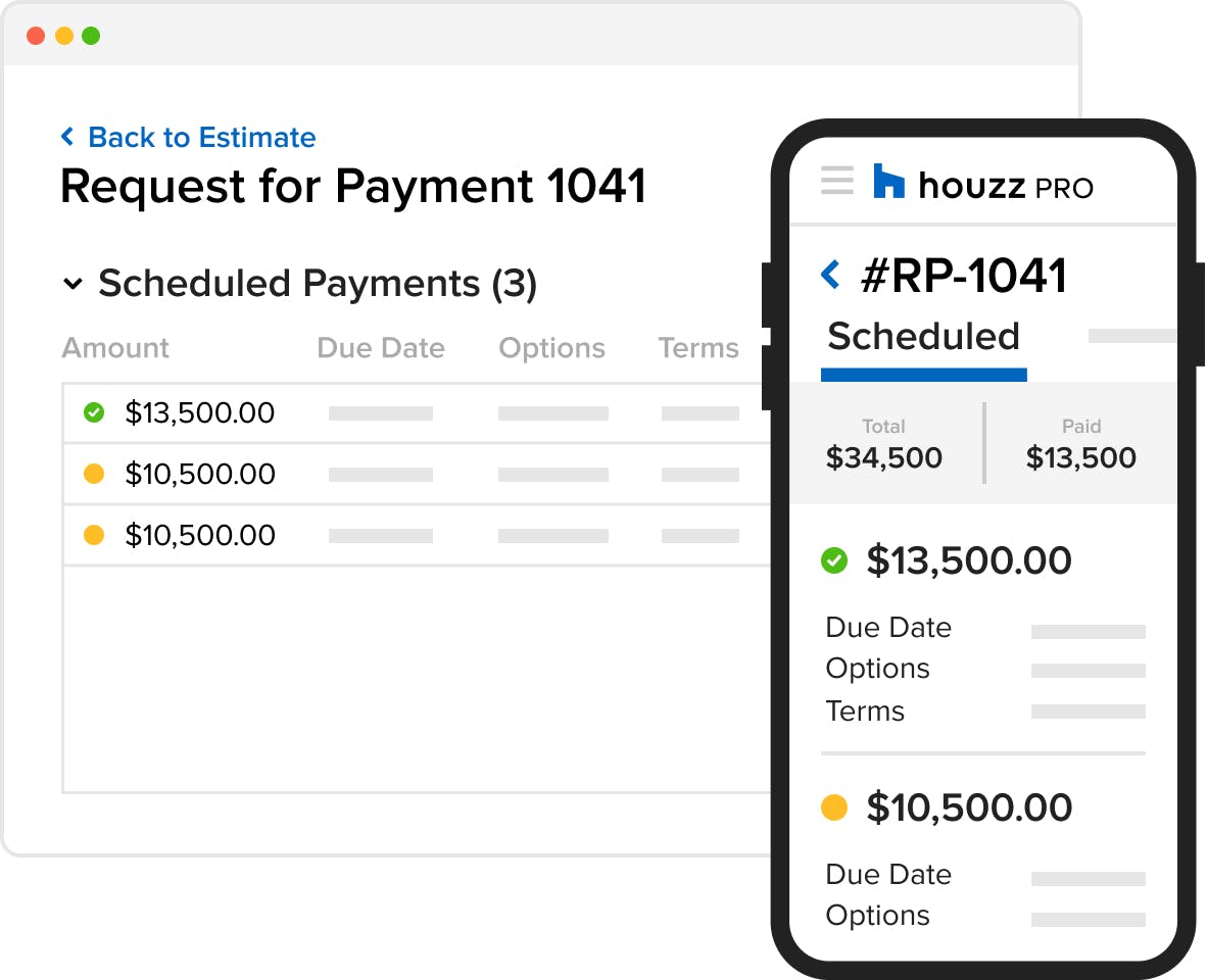 Landscape invoicing software requests payment from client