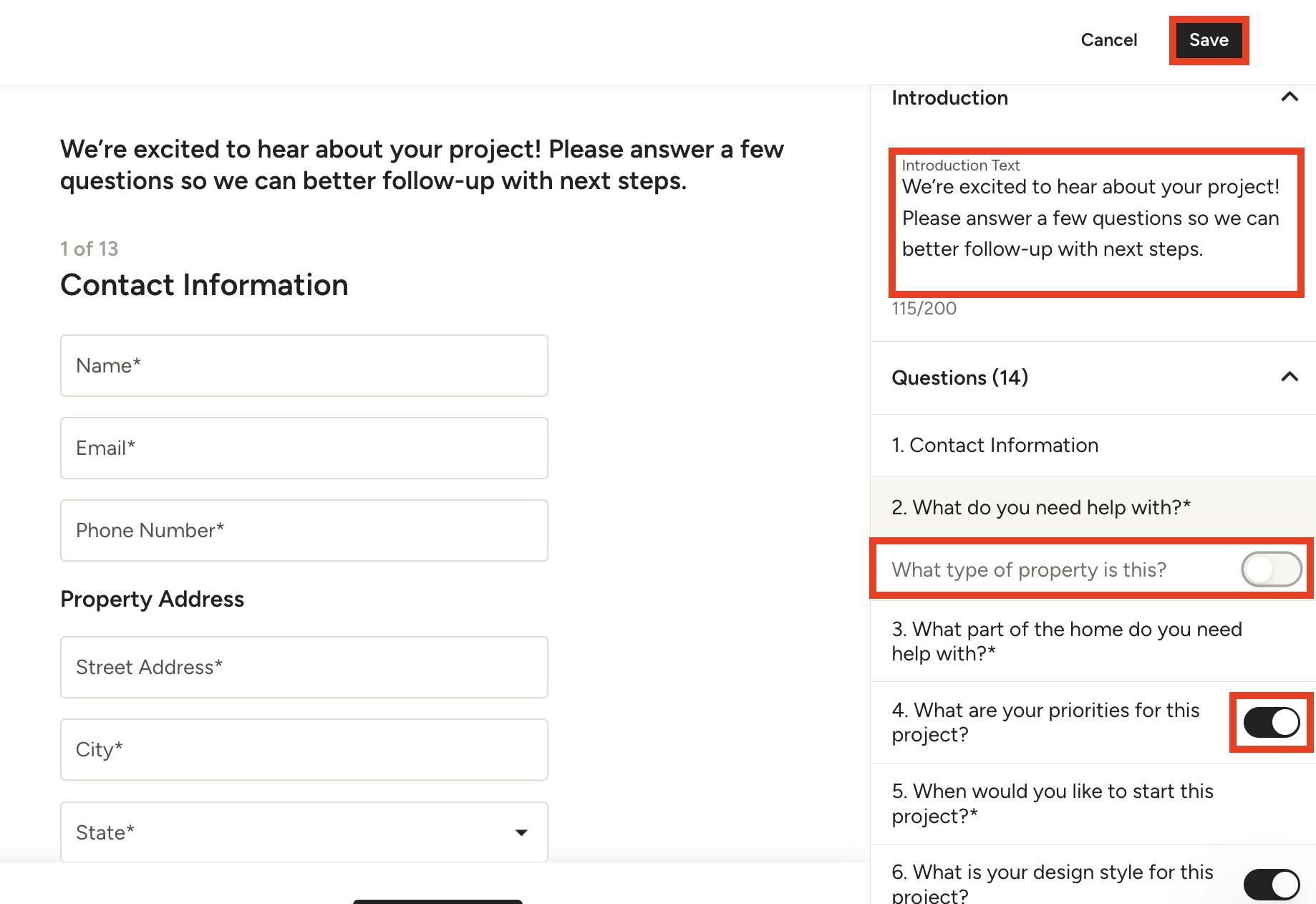 How to Use the Lead Questionnaire Houzz