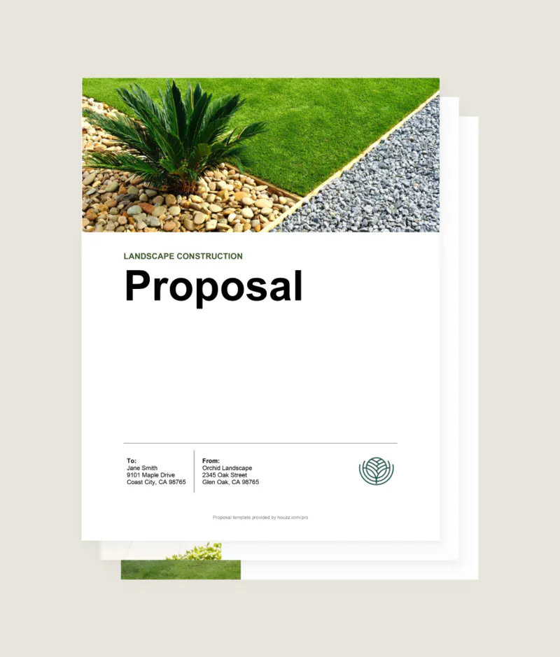 Free Landscape Proposal Template &amp; How-To Guide | Houzz Pro