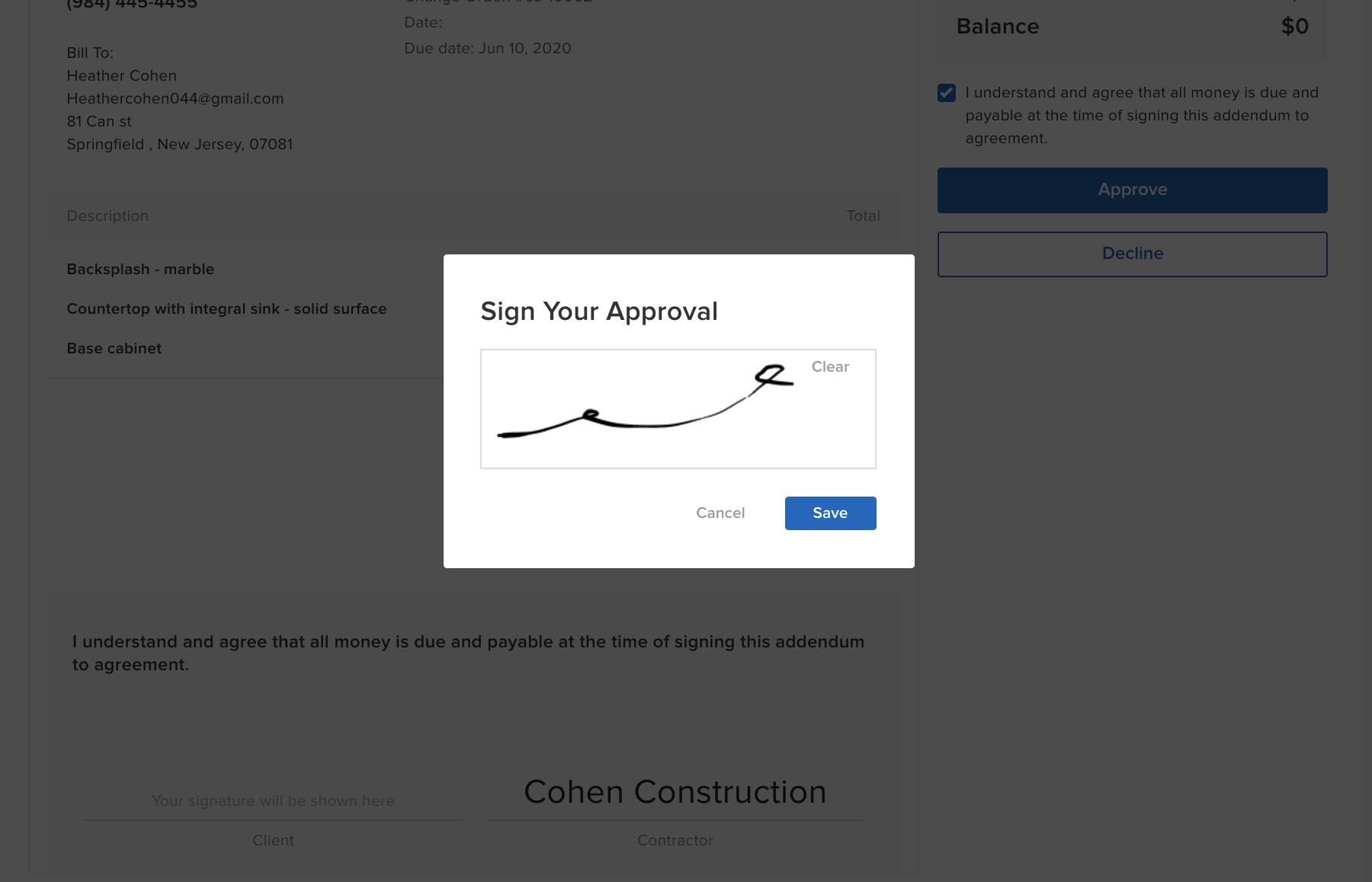 Creating and Sending Change Orders Houzz