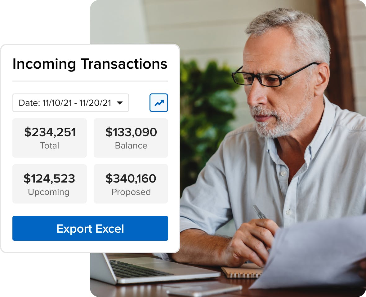 General contractor reviews transactions planned from estimates