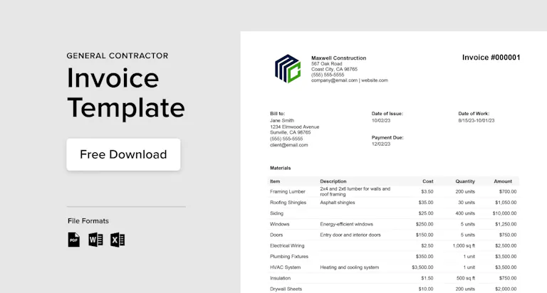 How to Make a Contractor Invoice + Free Template