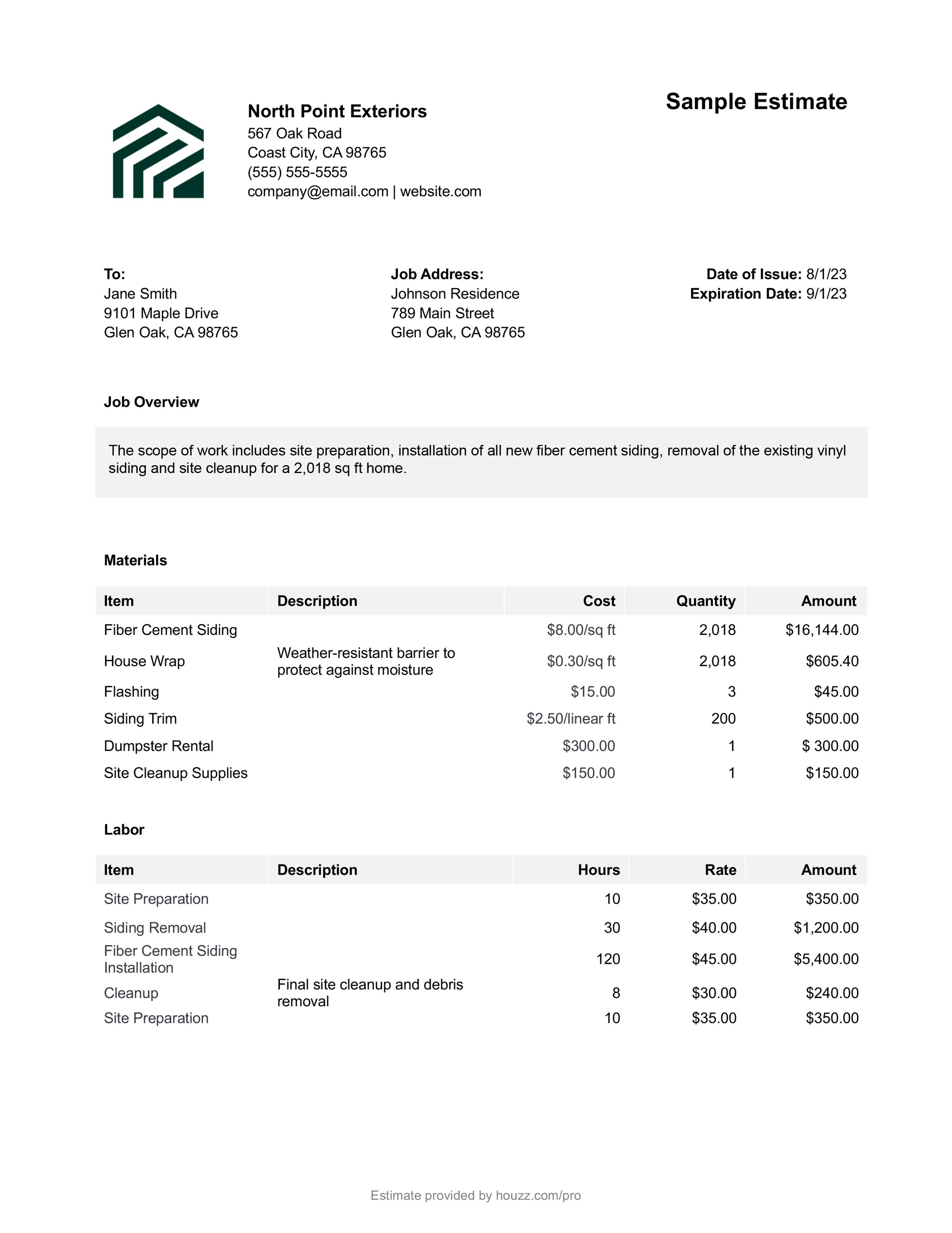 How to Estimate a Siding Job + Siding Estimate Template Houzz Pro How to Estimate a Siding Job + Siding Estimate Template Houzz Pro