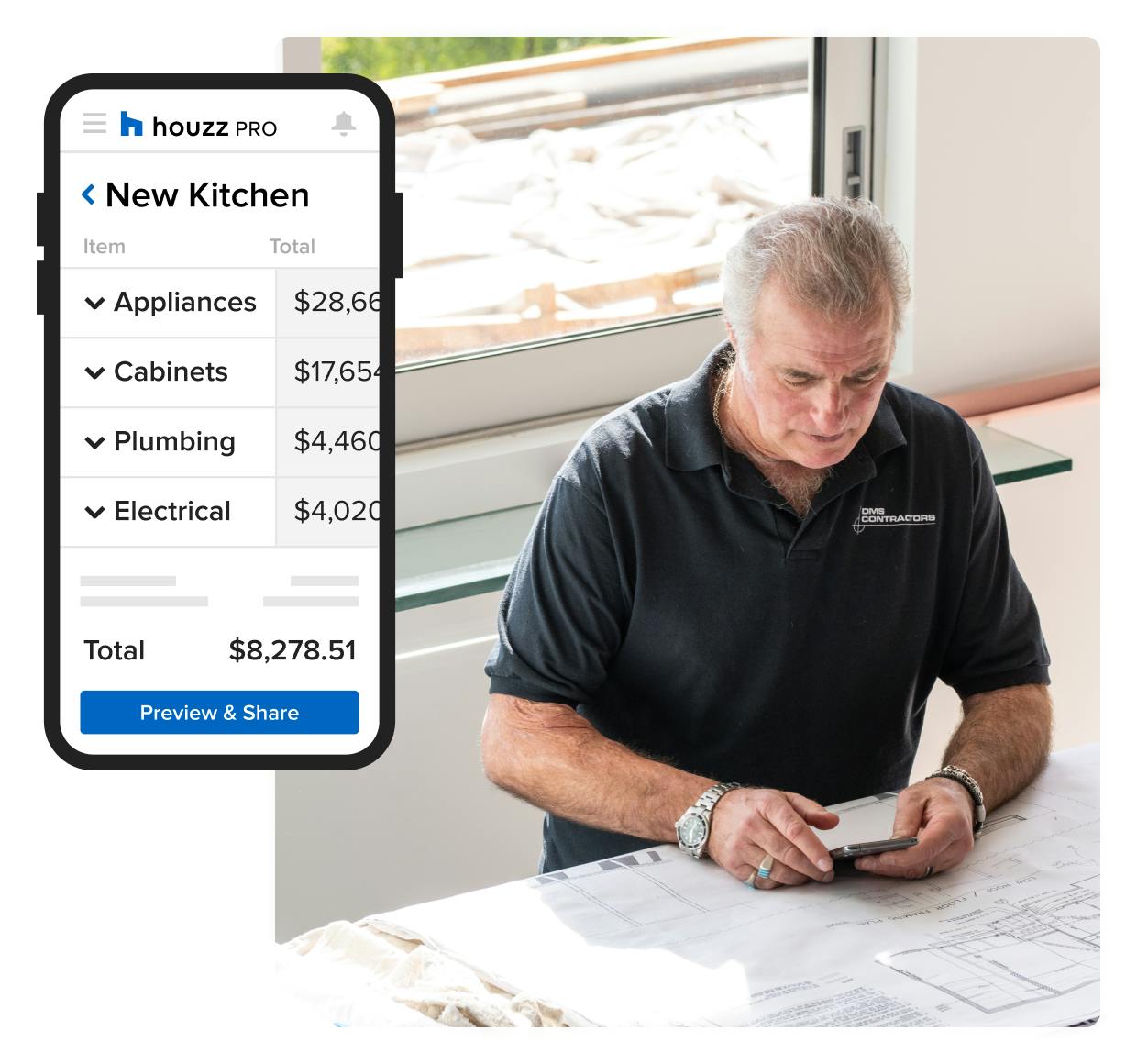 General contractor sends invoice