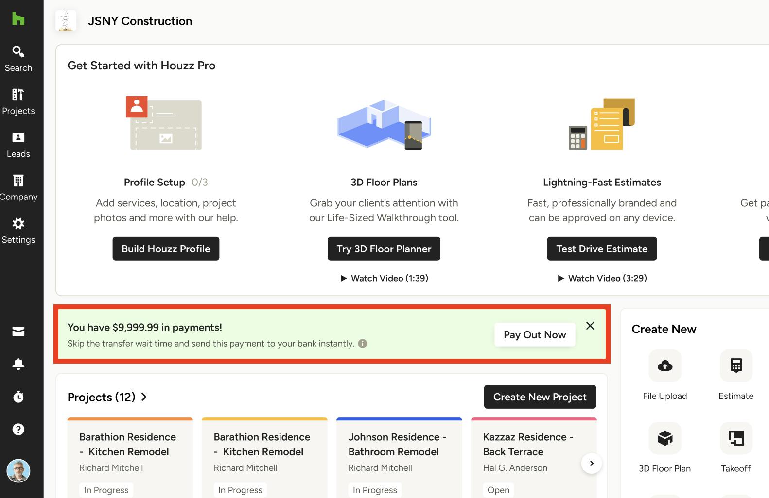Instant Payouts with Online Payments | Houzz