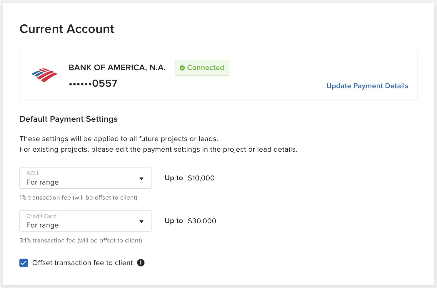 How to Edit the Payment Method Settings Houzz