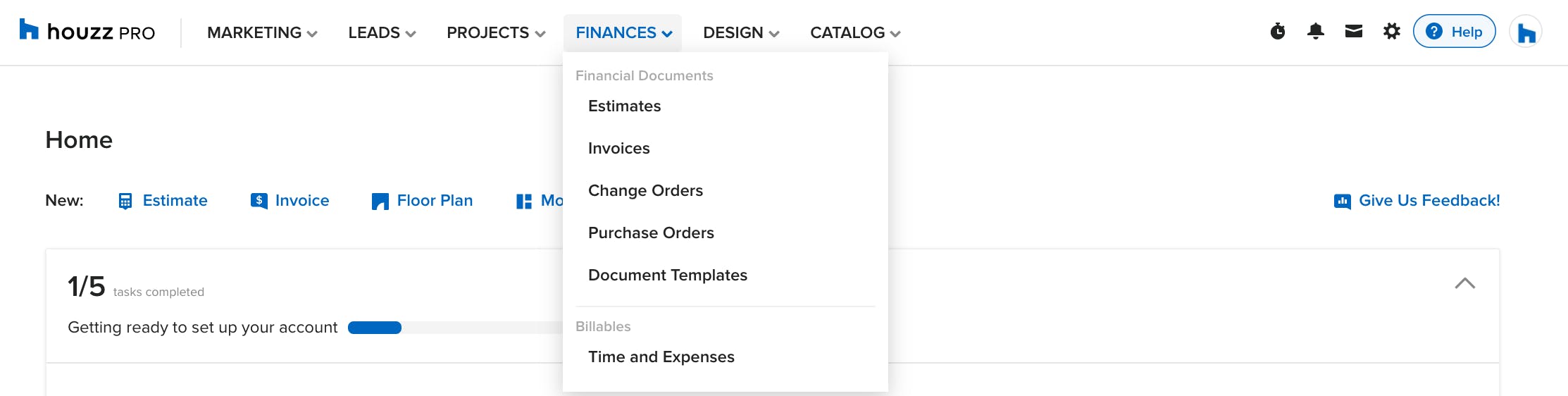 navigation dropdown