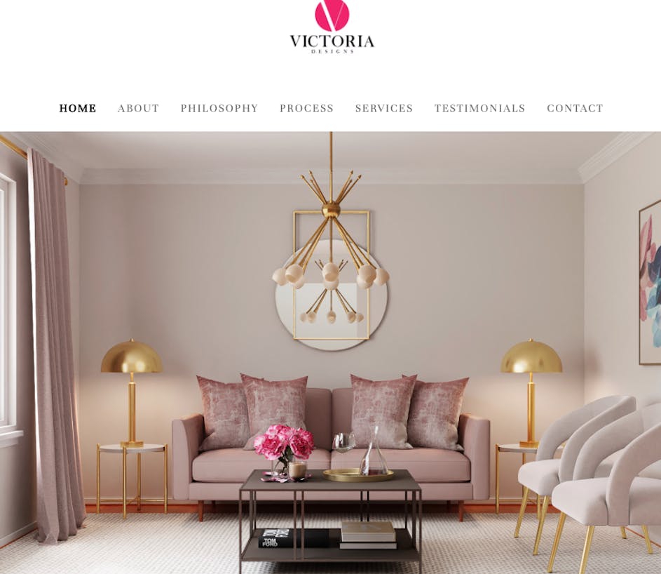 Victoria Designs custom interior design website by Houzz Pro