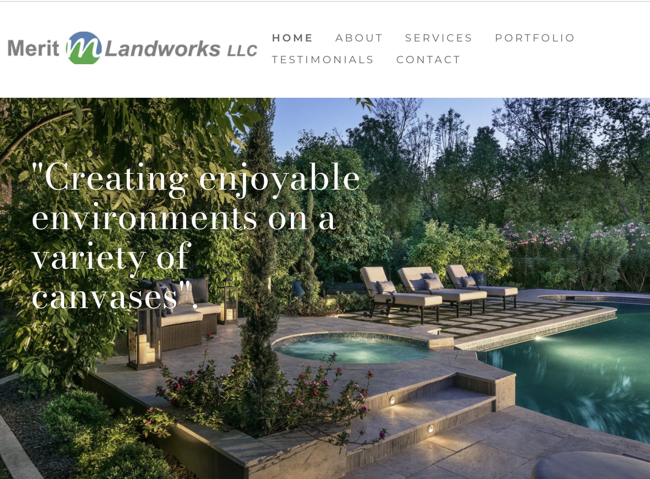 Custom website created for scottsdale landscape contractor