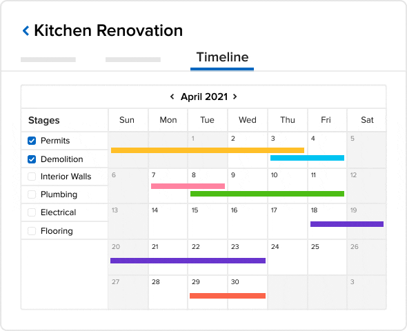 general contractor project tracker