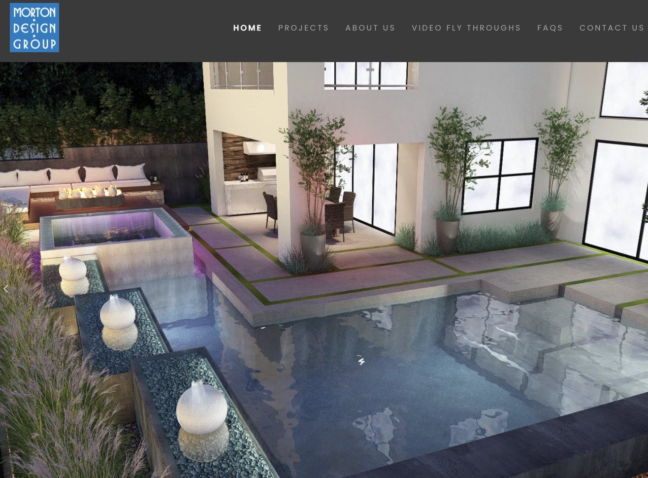 Custom website created for OC landscape designer