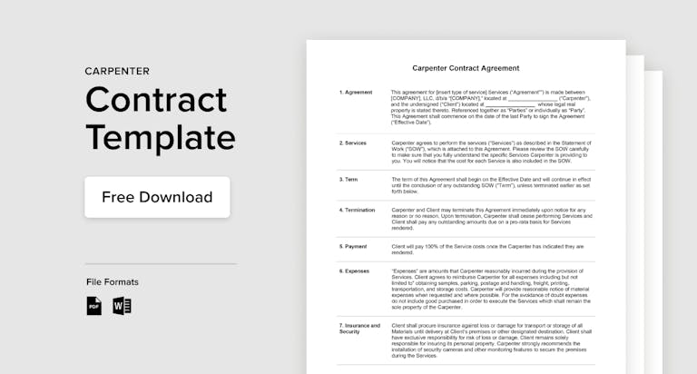 Free, Printable Carpentry Contract Template & Guide | Houzz Pro free-printable-carpentry-contract-template-guide-houzz-pro
