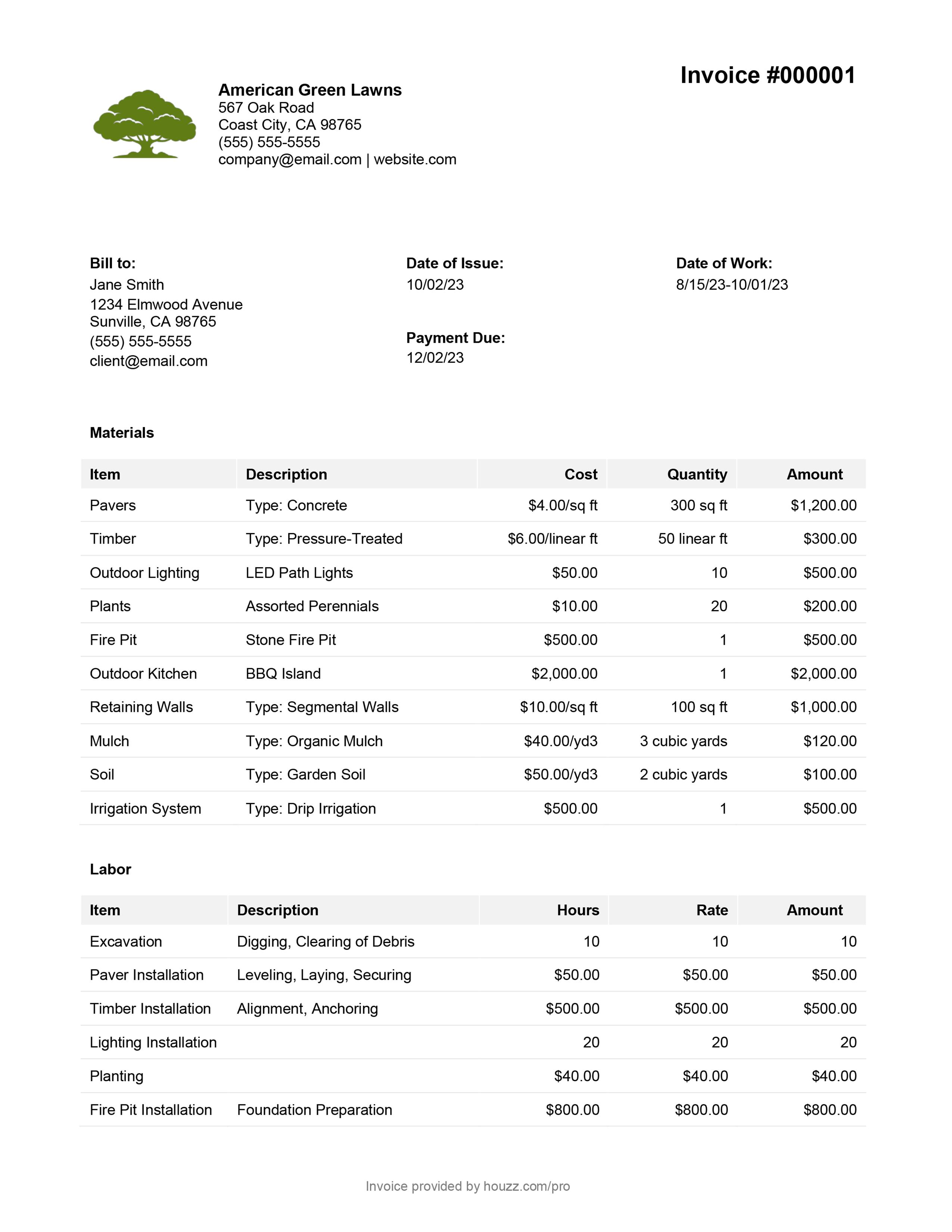 How to Invoice for Landscaping + Free Template Houzz Pro How to Invoice for Landscaping + Free Template Houzz Pro