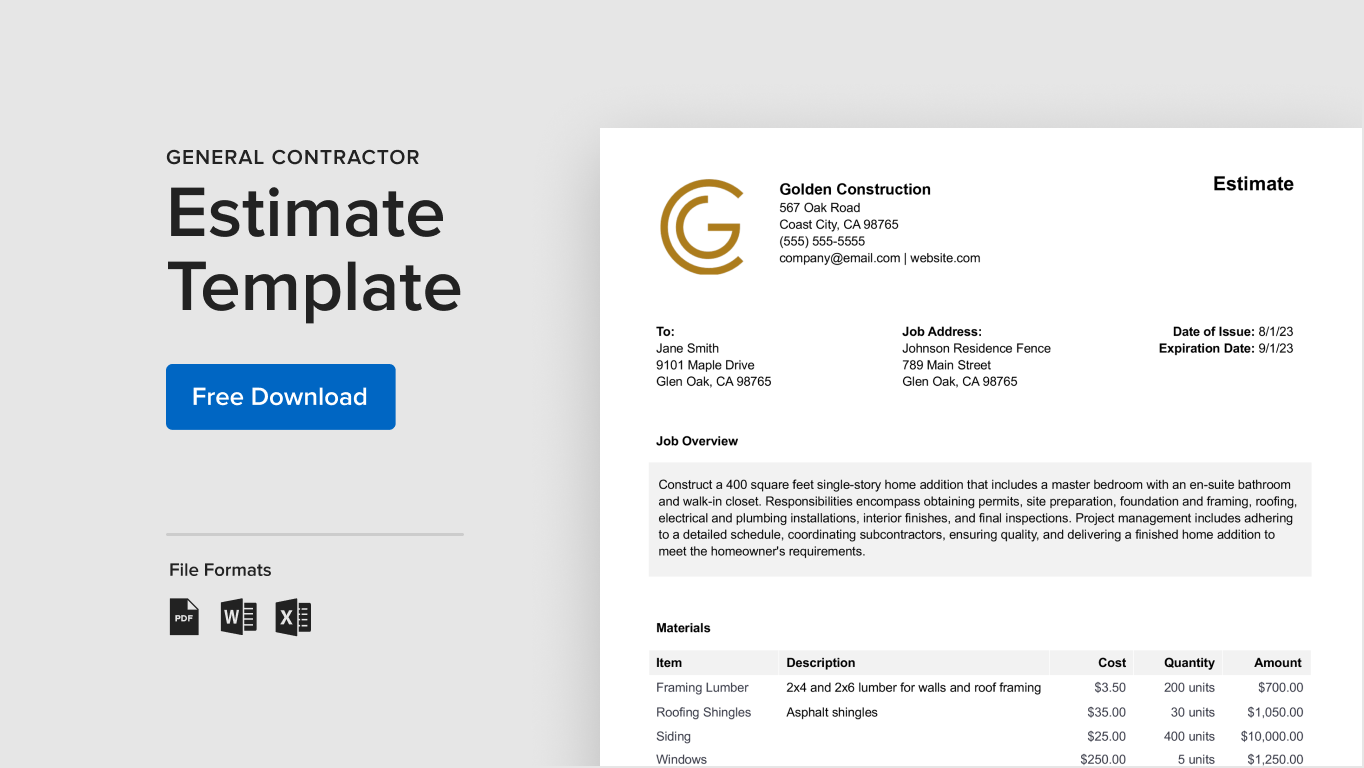 Free General Contractor Estimate Template How To Guide Houzz Pro   D74ce603 0d2d 4dd9 8351 Efc7daca3b6a General Contractor Estimate Template 