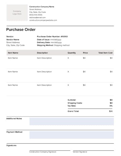 Complete Guide to Construction Purchase Orders + Free Template