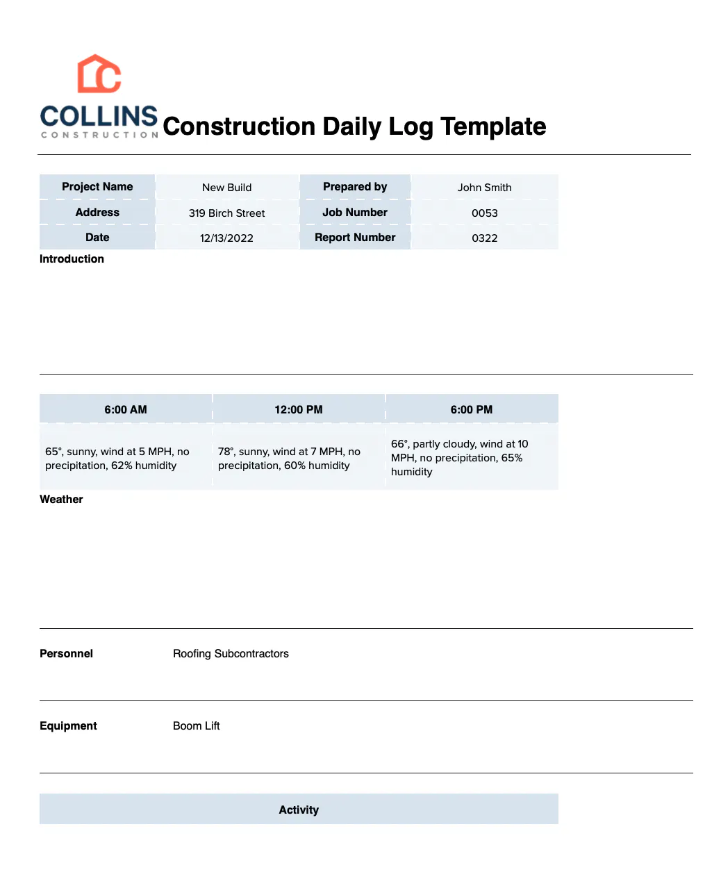 Construction Daily Log Report , What to Include in Construction Daily ...