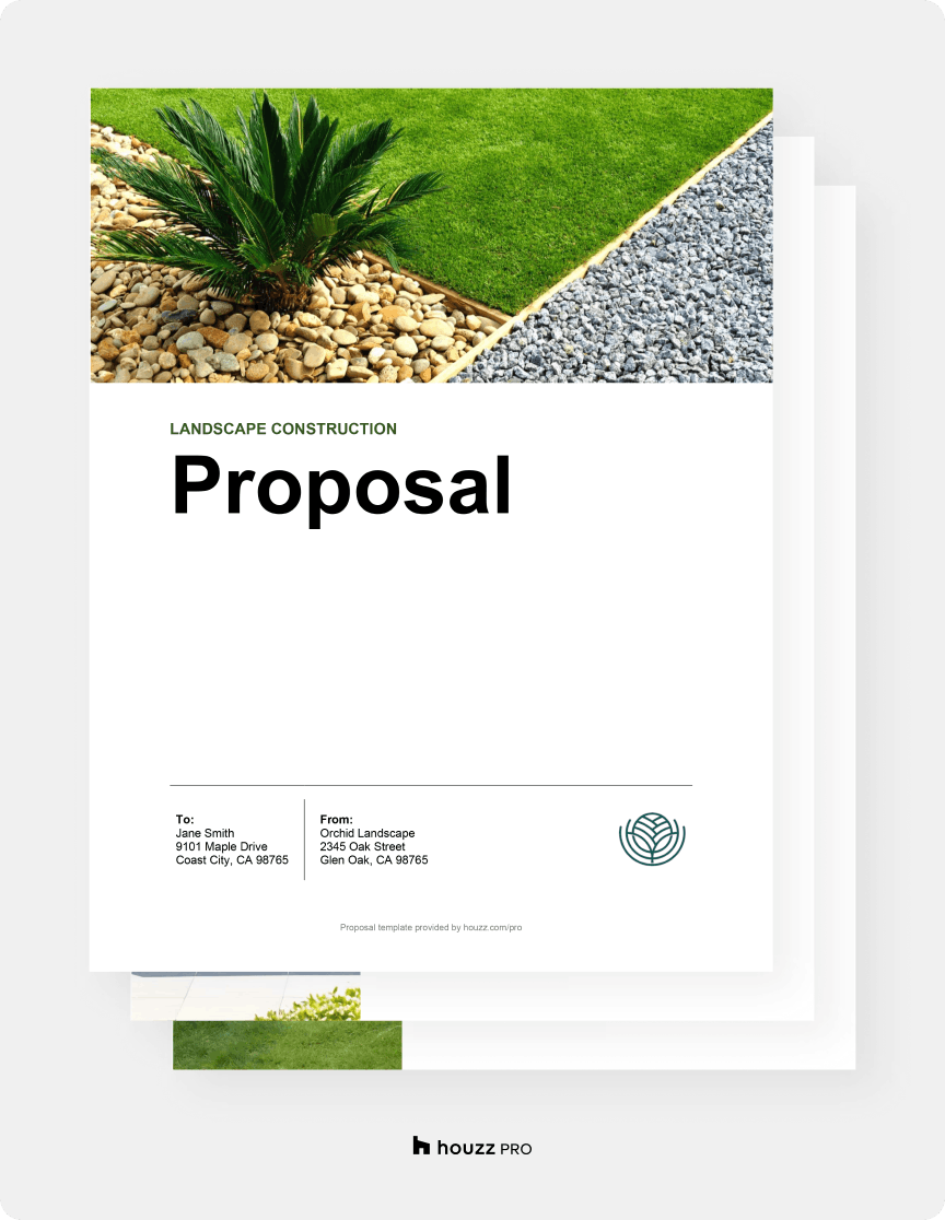 Free Landscape Proposal Template & HowTo Guide Houzz Pro