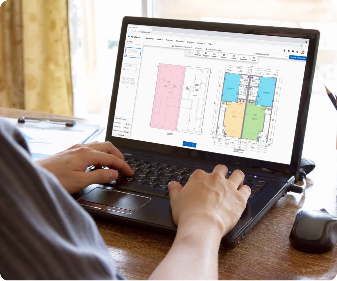 Construction pro uses takeoff software from Houzz Pro