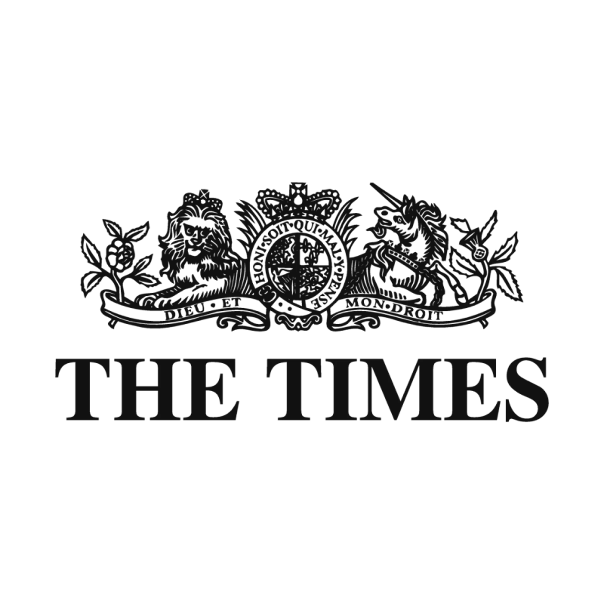 the times logo in black