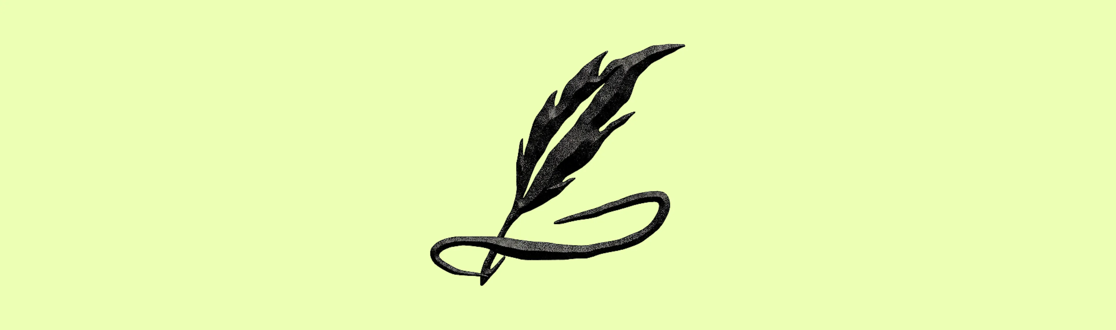 Pen quill banner for Cat How's opinion pieces