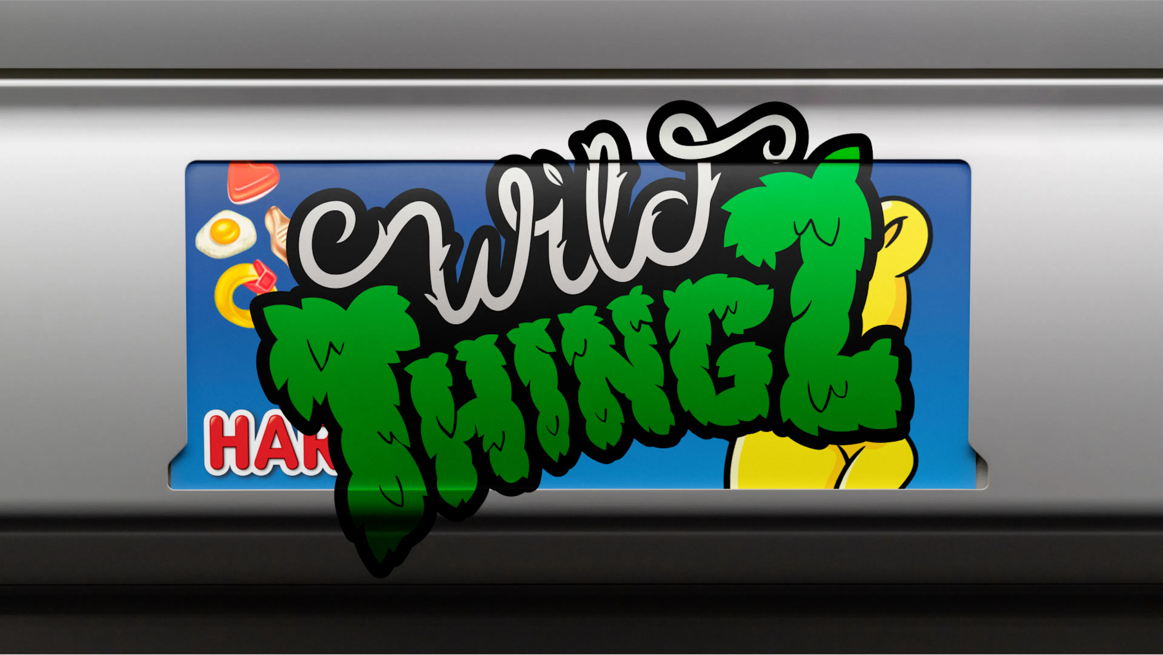 Wild Thingz logo sticker slapped across a mainstream sweets shelf