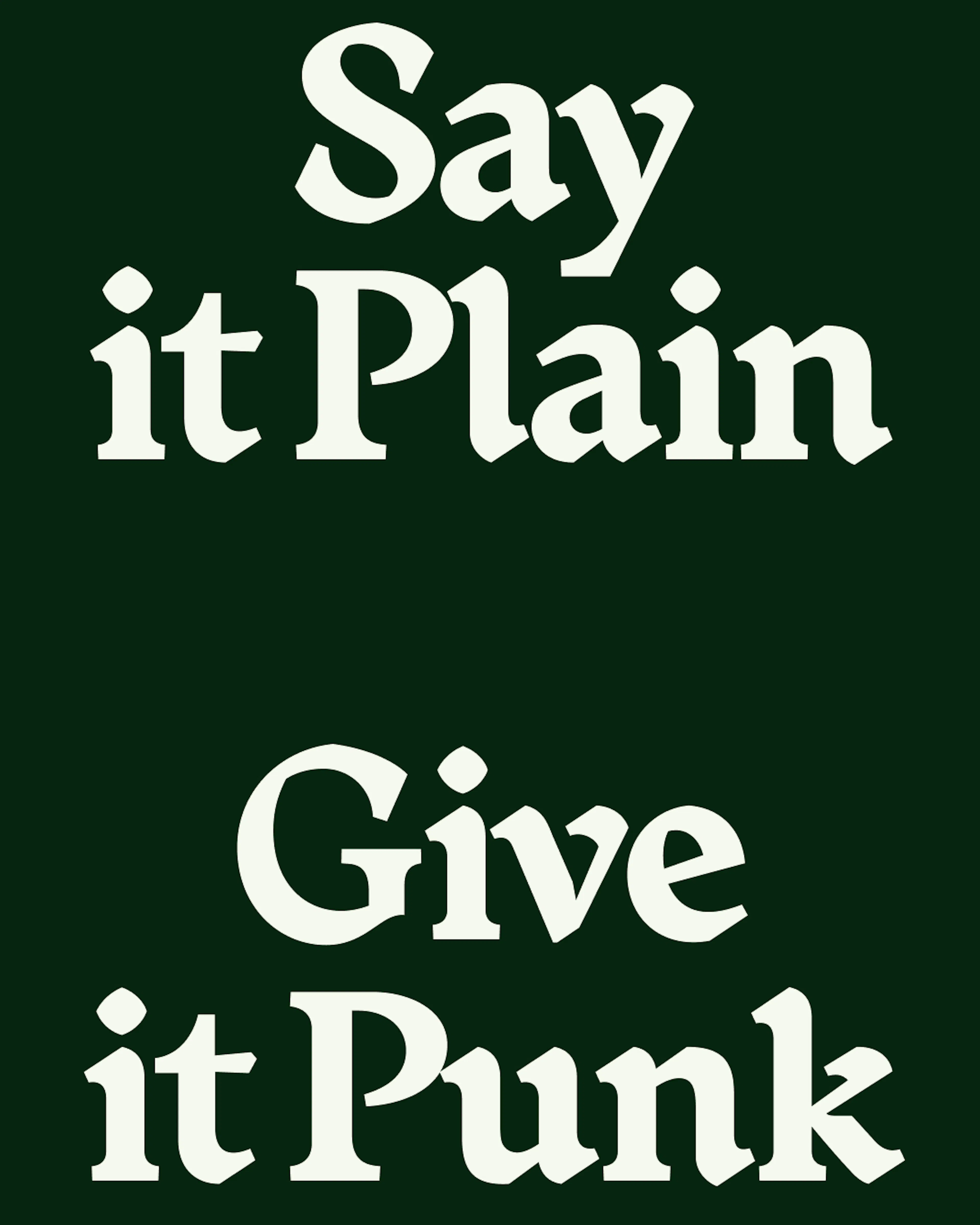 Wild Thingz tone of voice principles: 'Say it plain. Give it punk.'