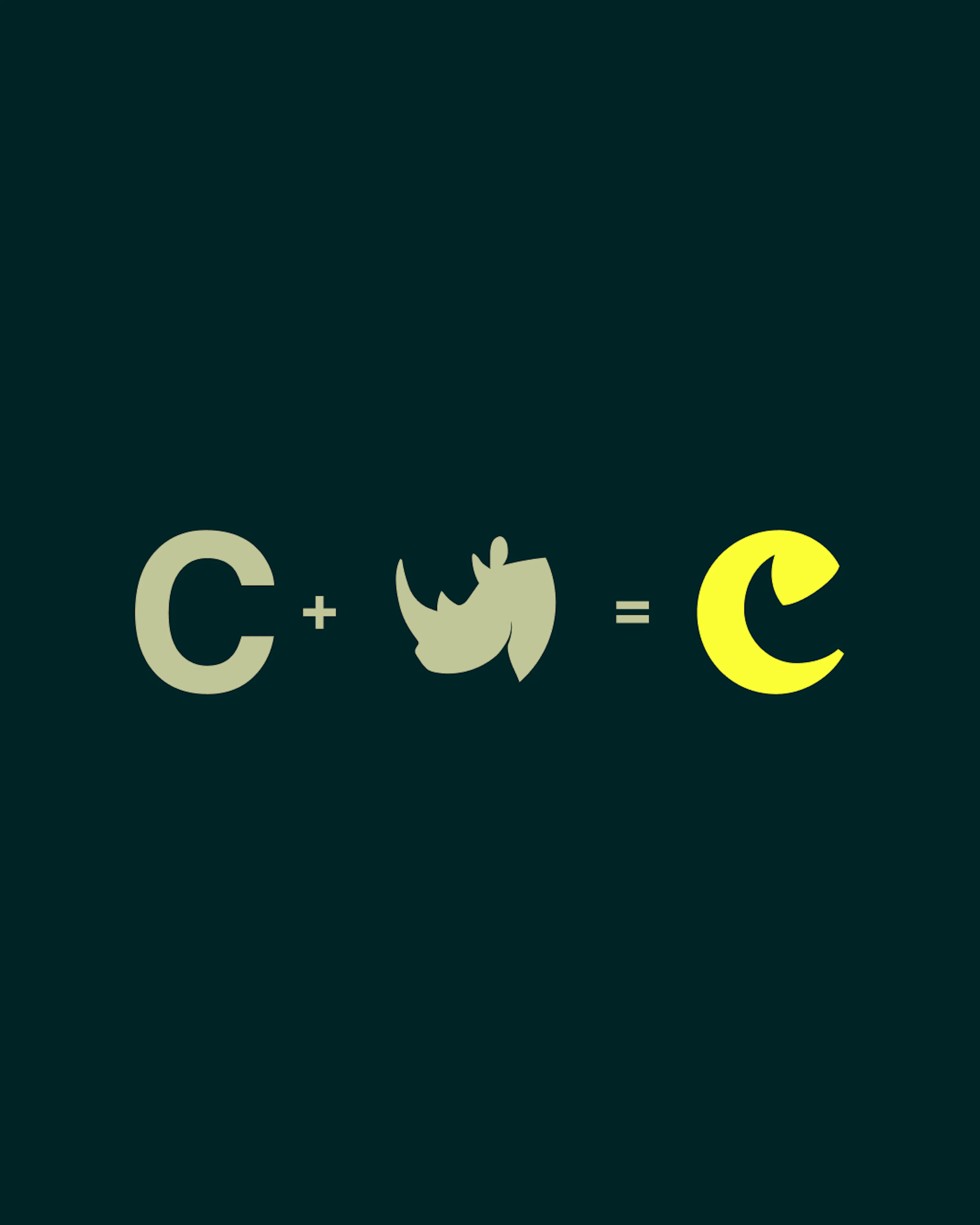 Chester Zoo 'C' icon with a hidden rhinoceros horn