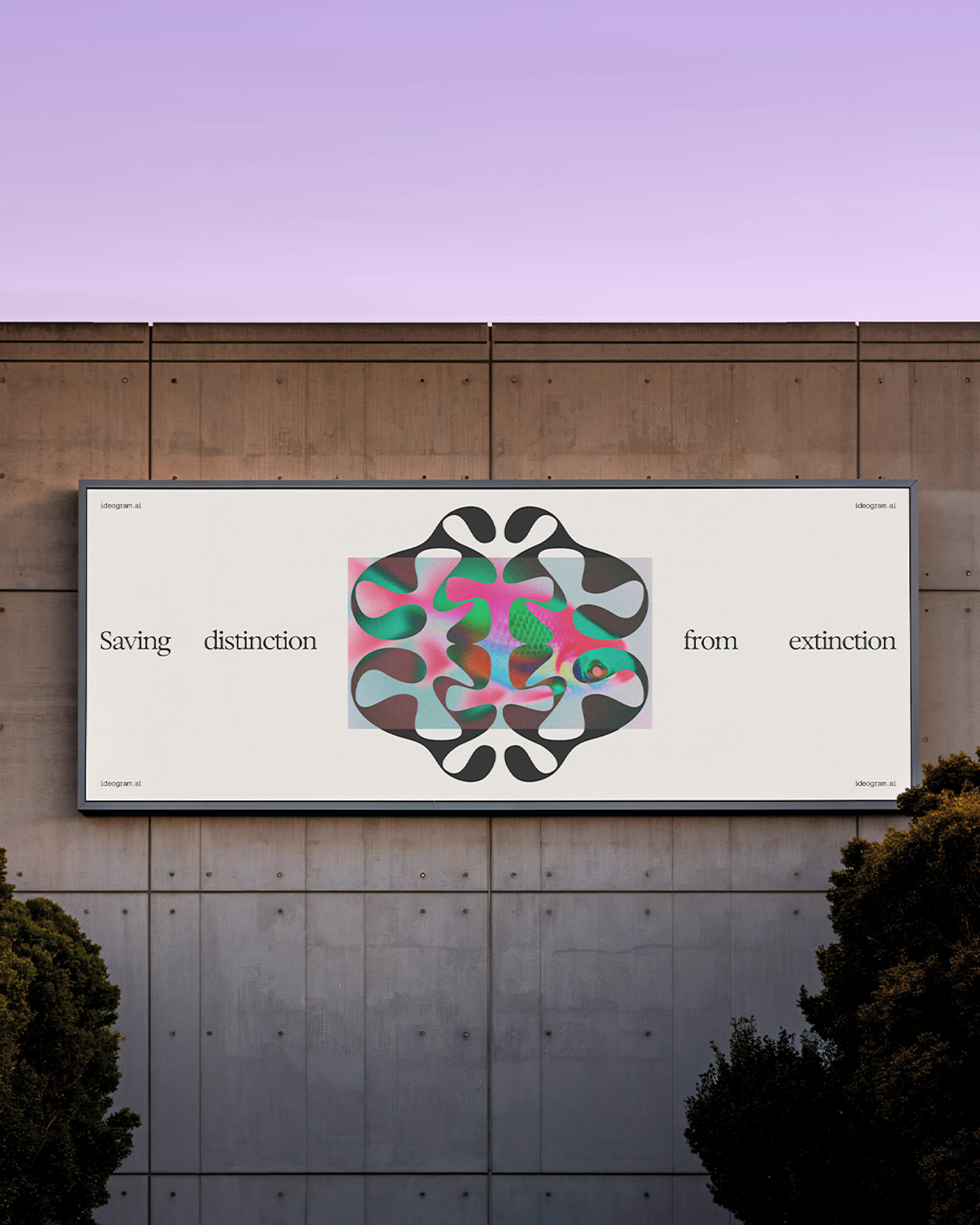 Image of Ideogram poster on billboard by HOW+HOW