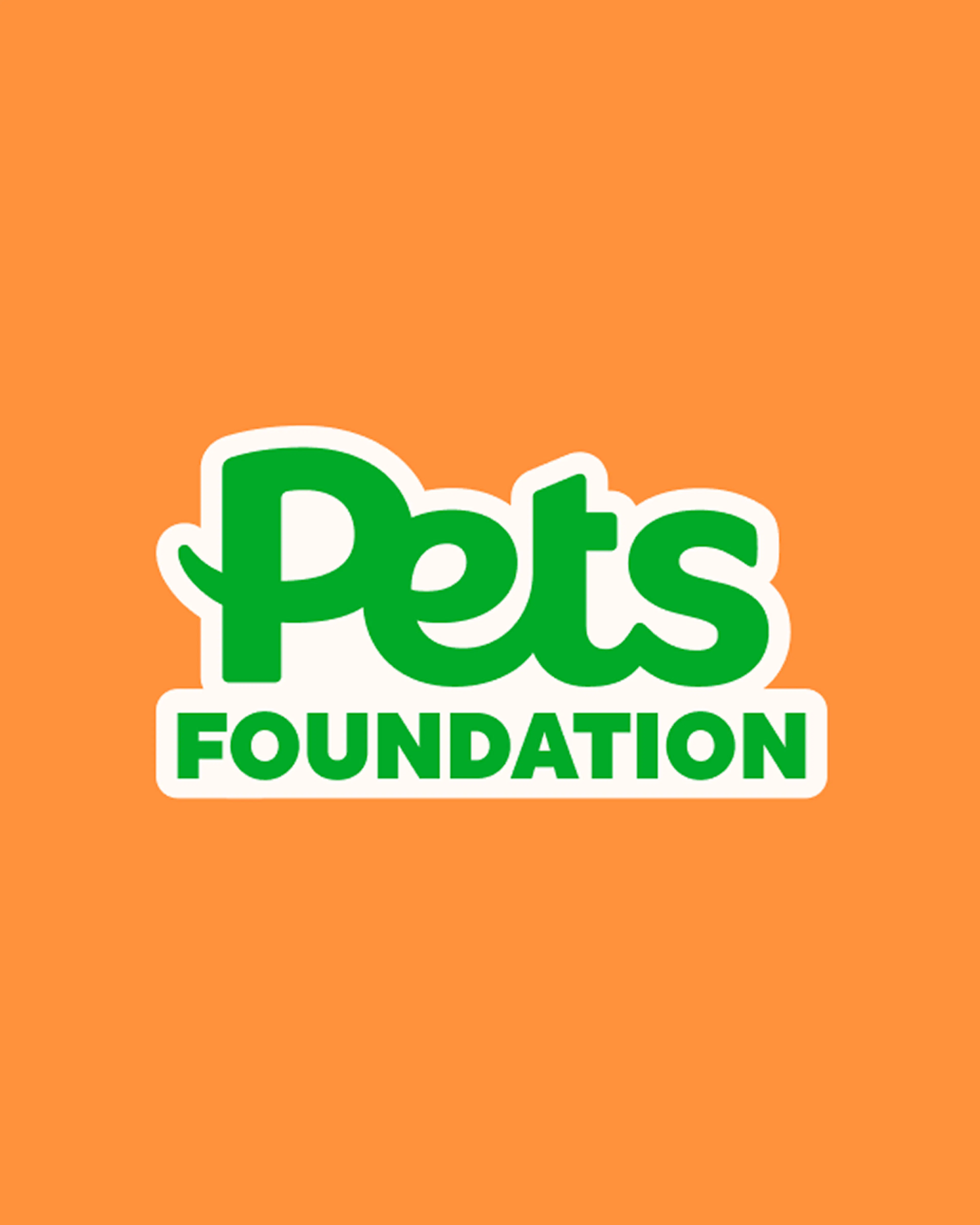 Pets Foundation logo on orange by HOW+HOW