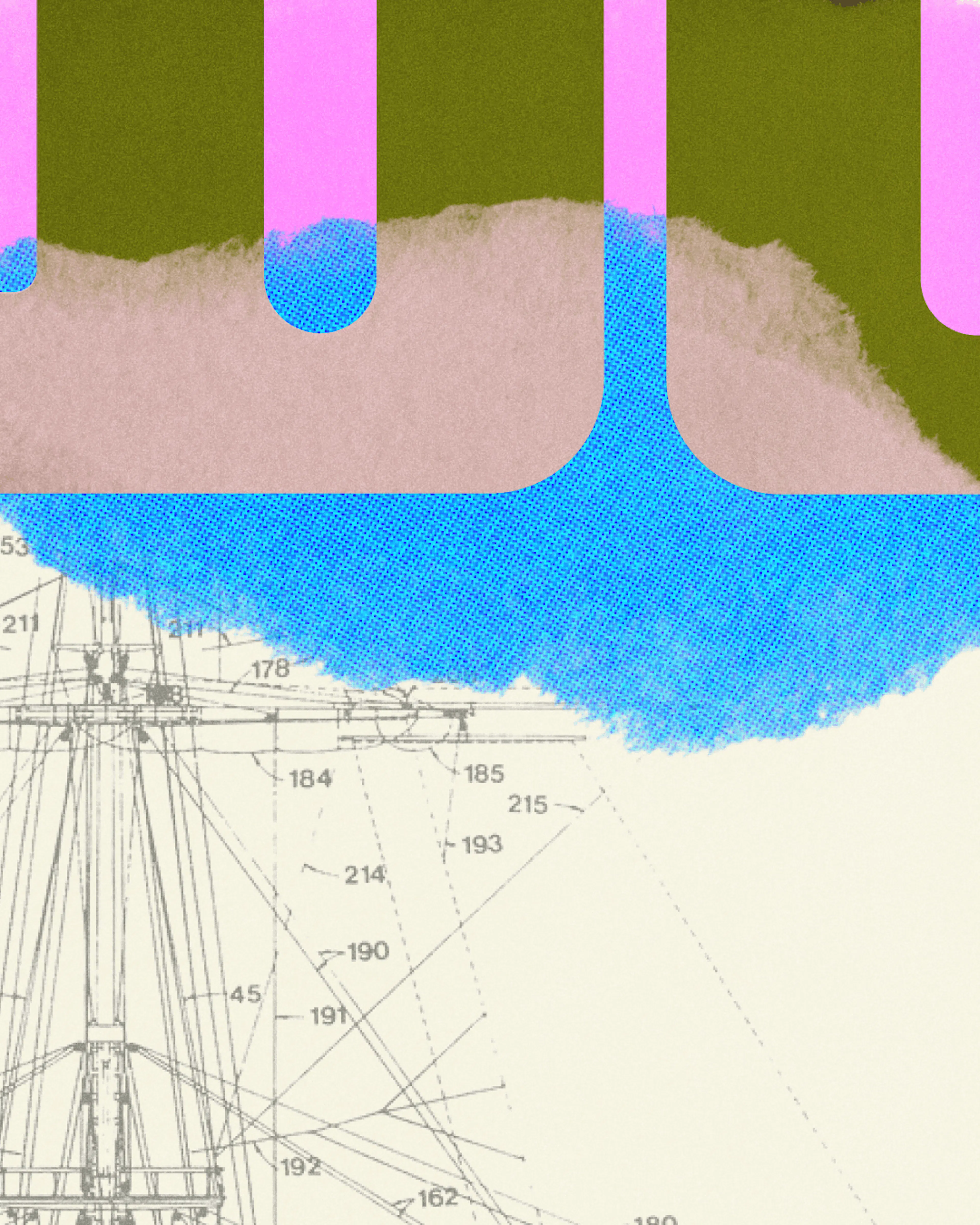 Image of collage made by HOW+HOW for SS Great Britain