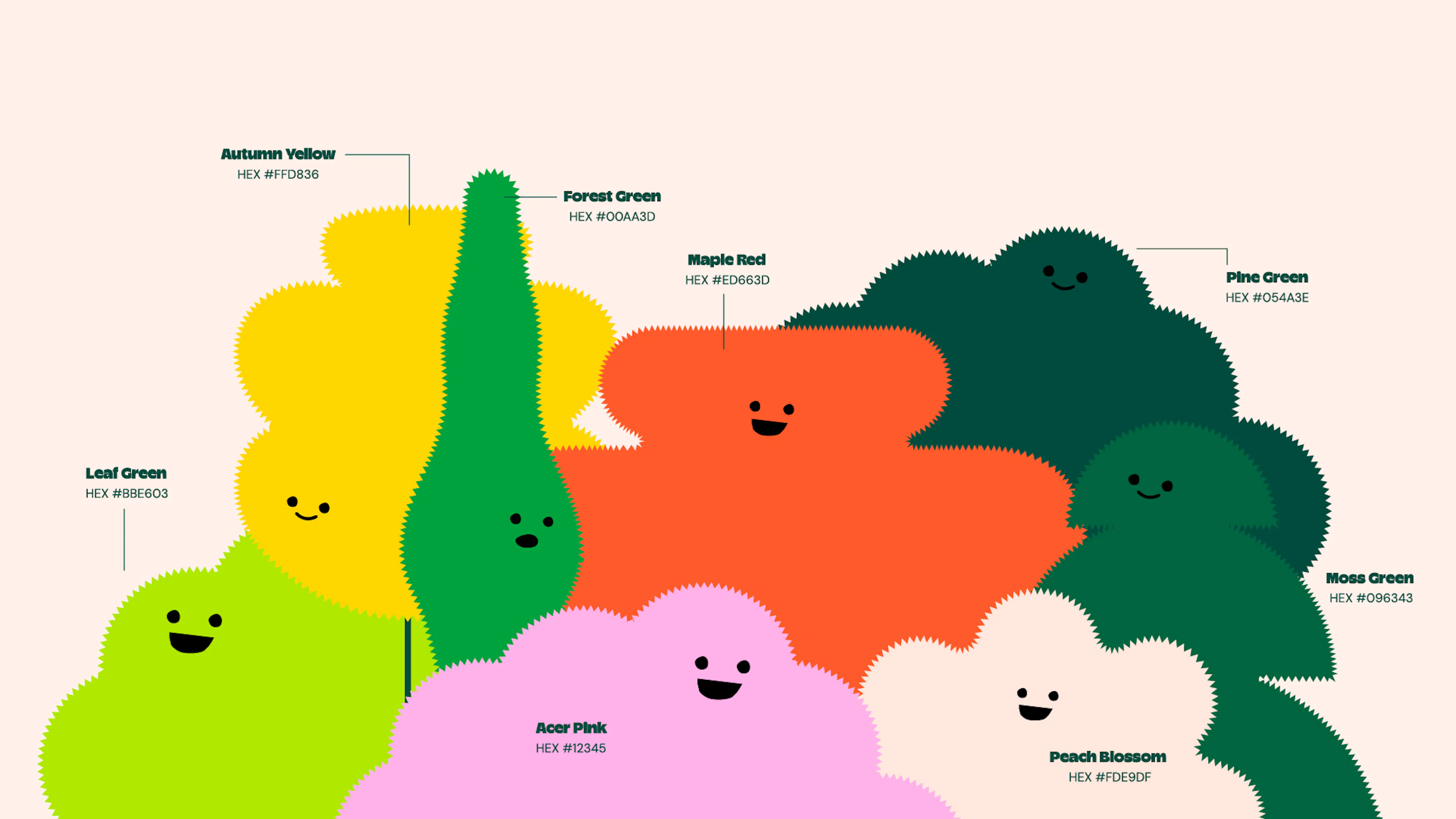 Freetree colour palette