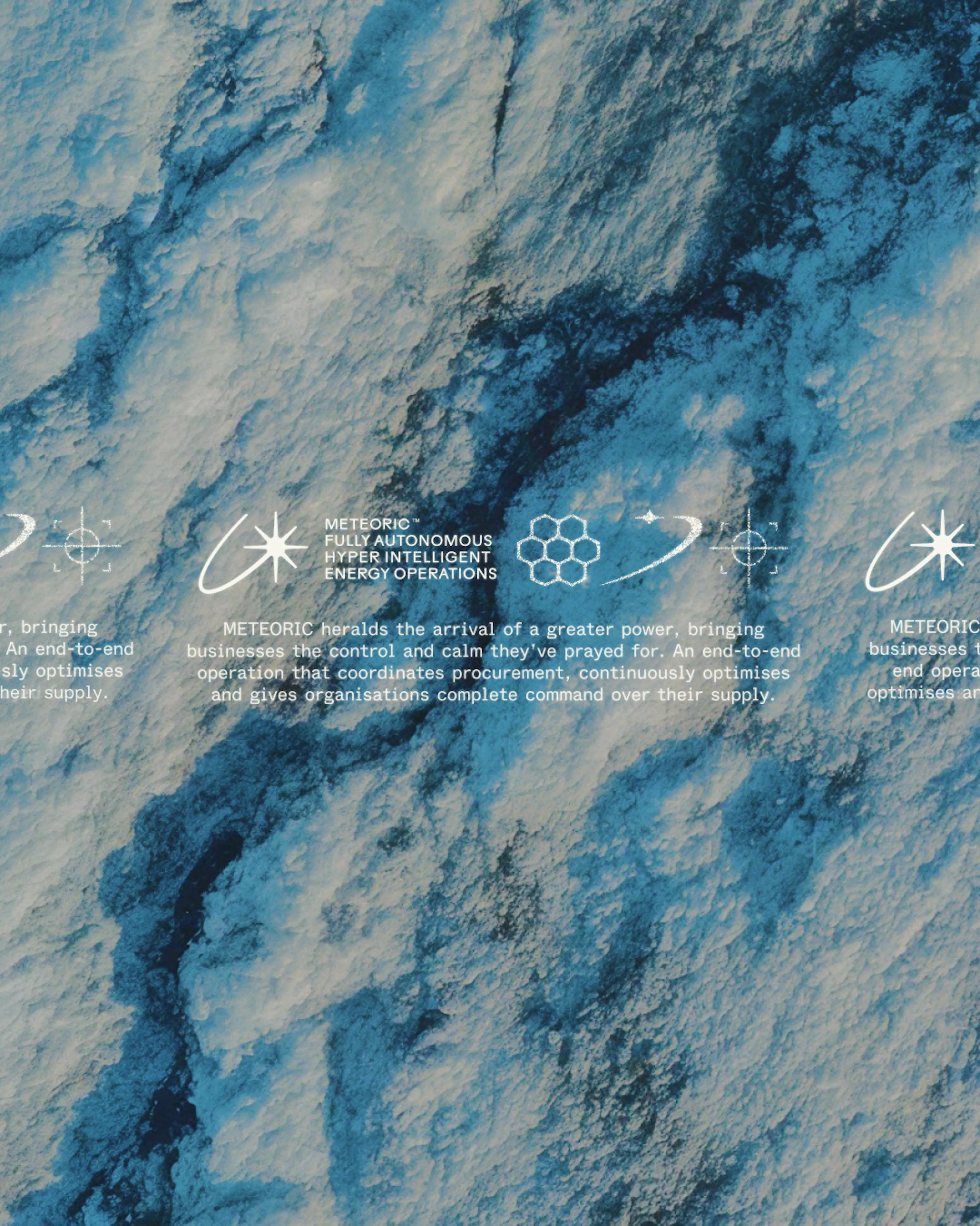 Meteoric design system on ice background