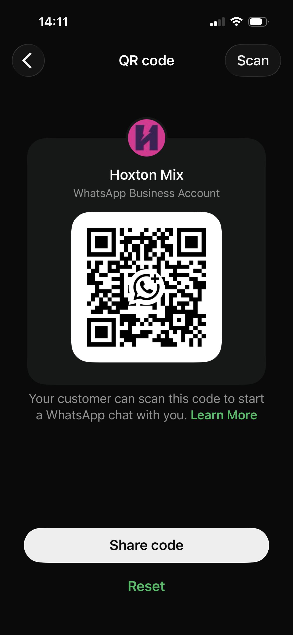 WhatsApp Business QR Code