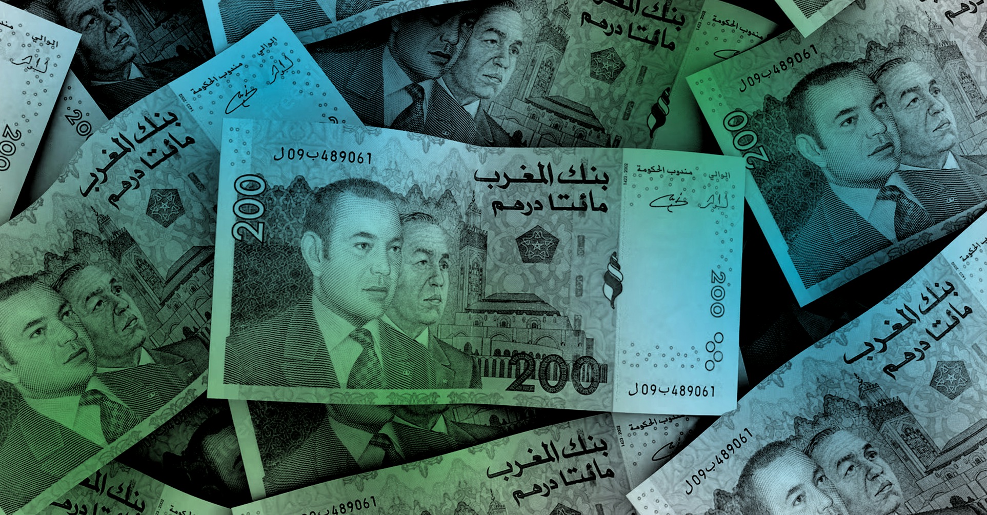 Image with banknotes in Moroccan currency