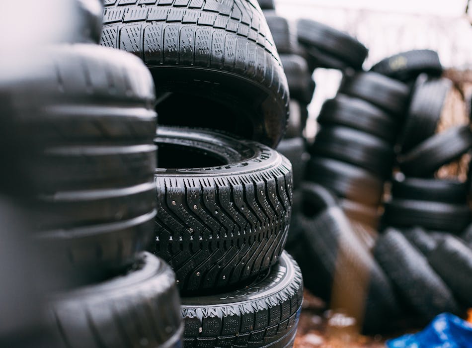Tyres stacked. Photo by Robert Laursoo on Unsplash