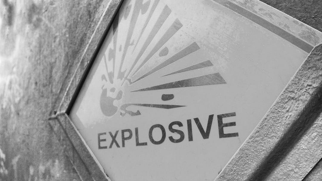 Explosive sign