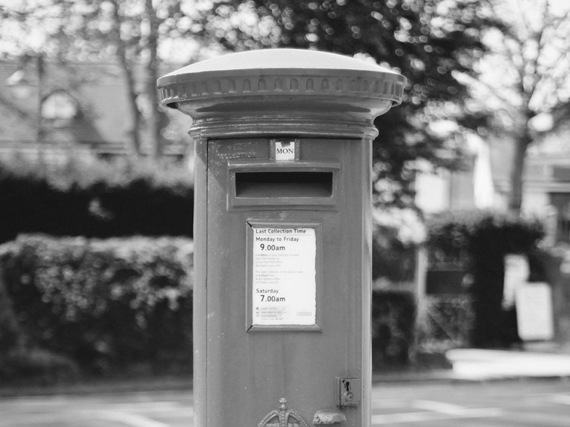 Ingiltere'de bir posta kutusu
