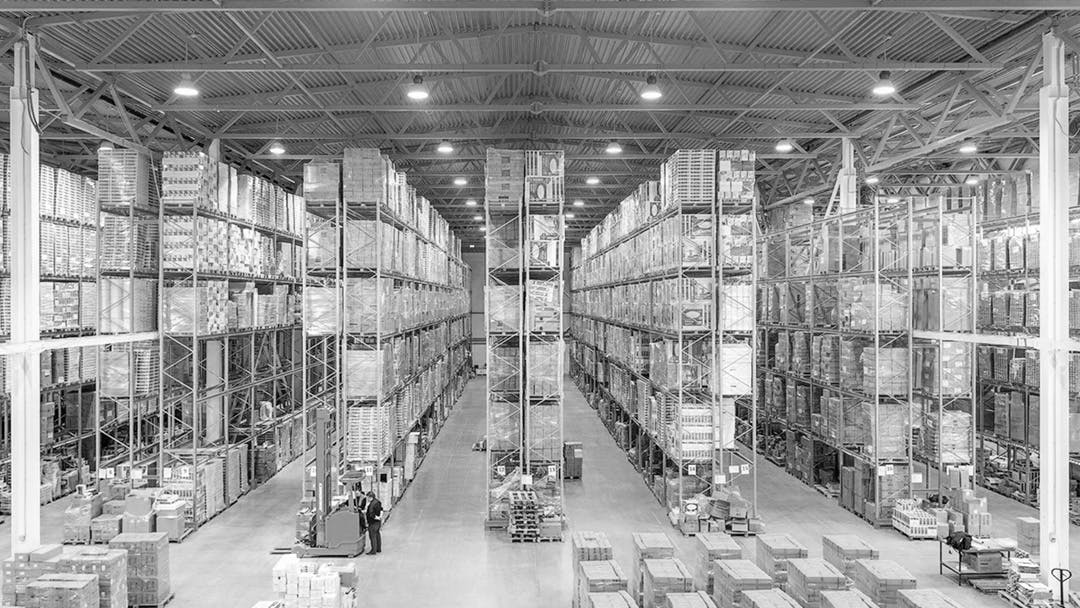 Interior of a warehouse