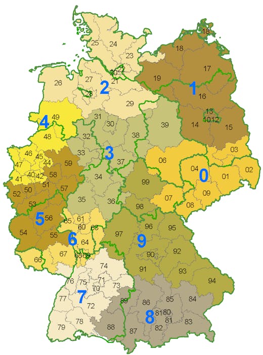 Germany regional map