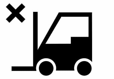 Forklift kullanmayın işareti