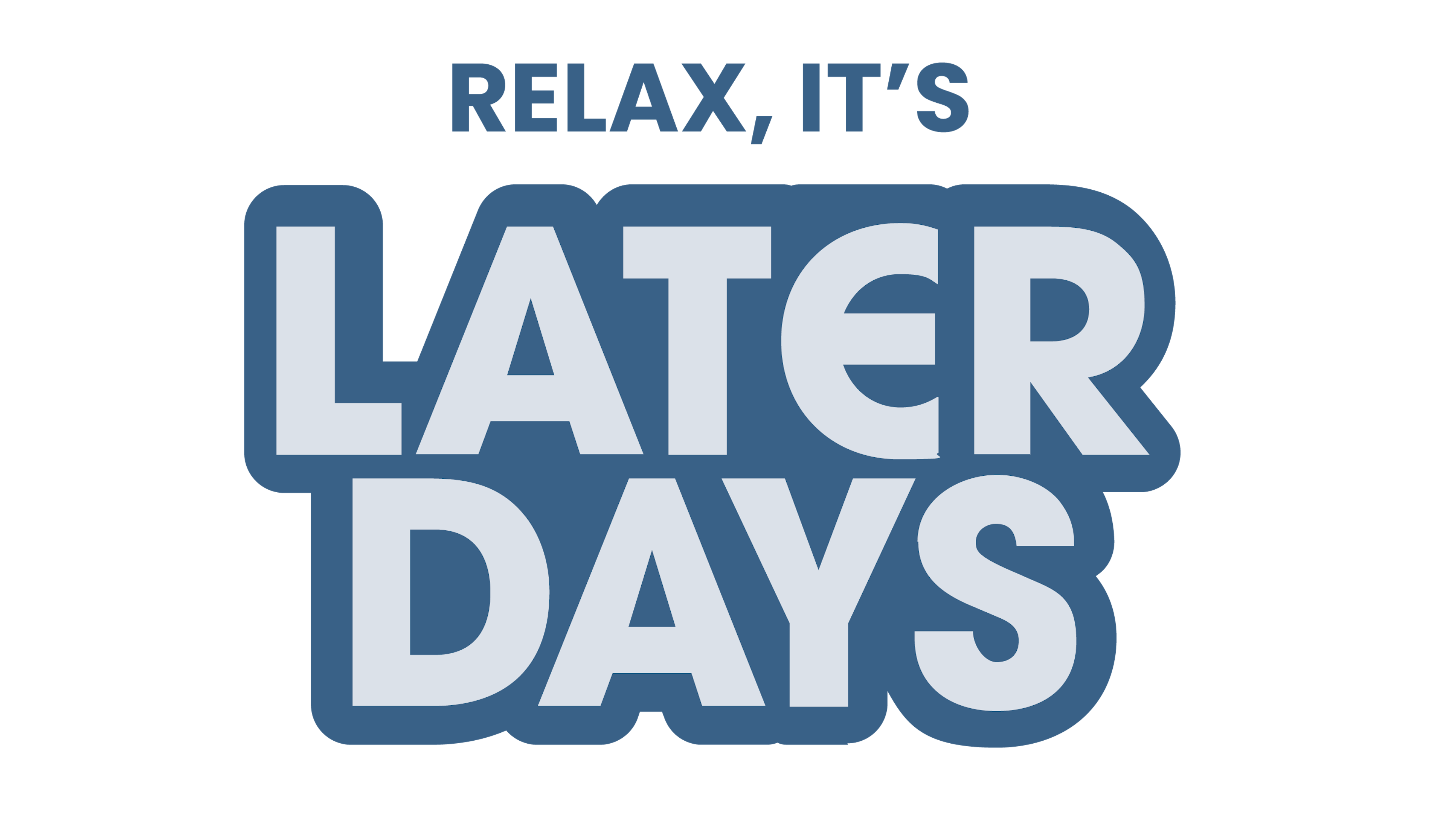 A Later Days logo. 