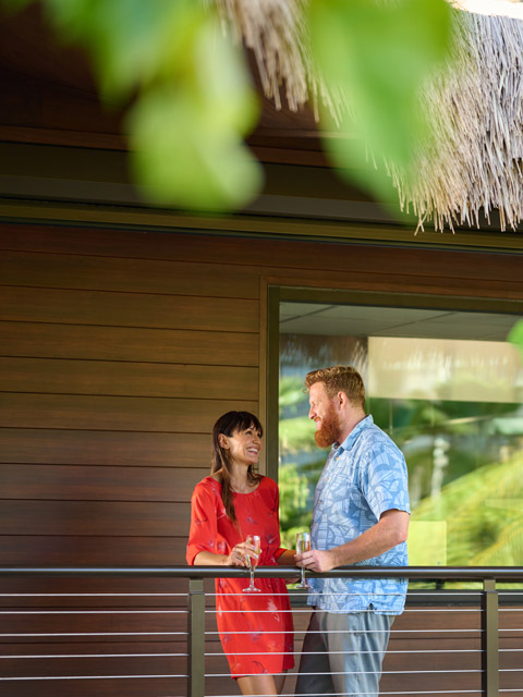 Couple enjoying wine