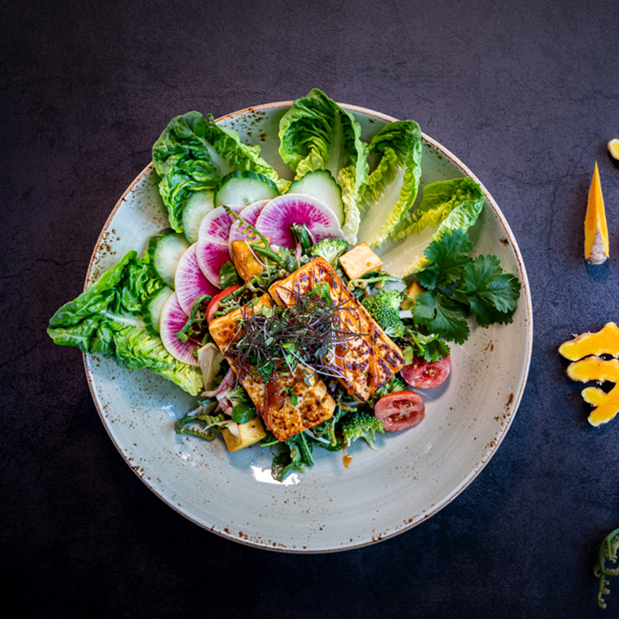 Miso Glazed Tofu Salad