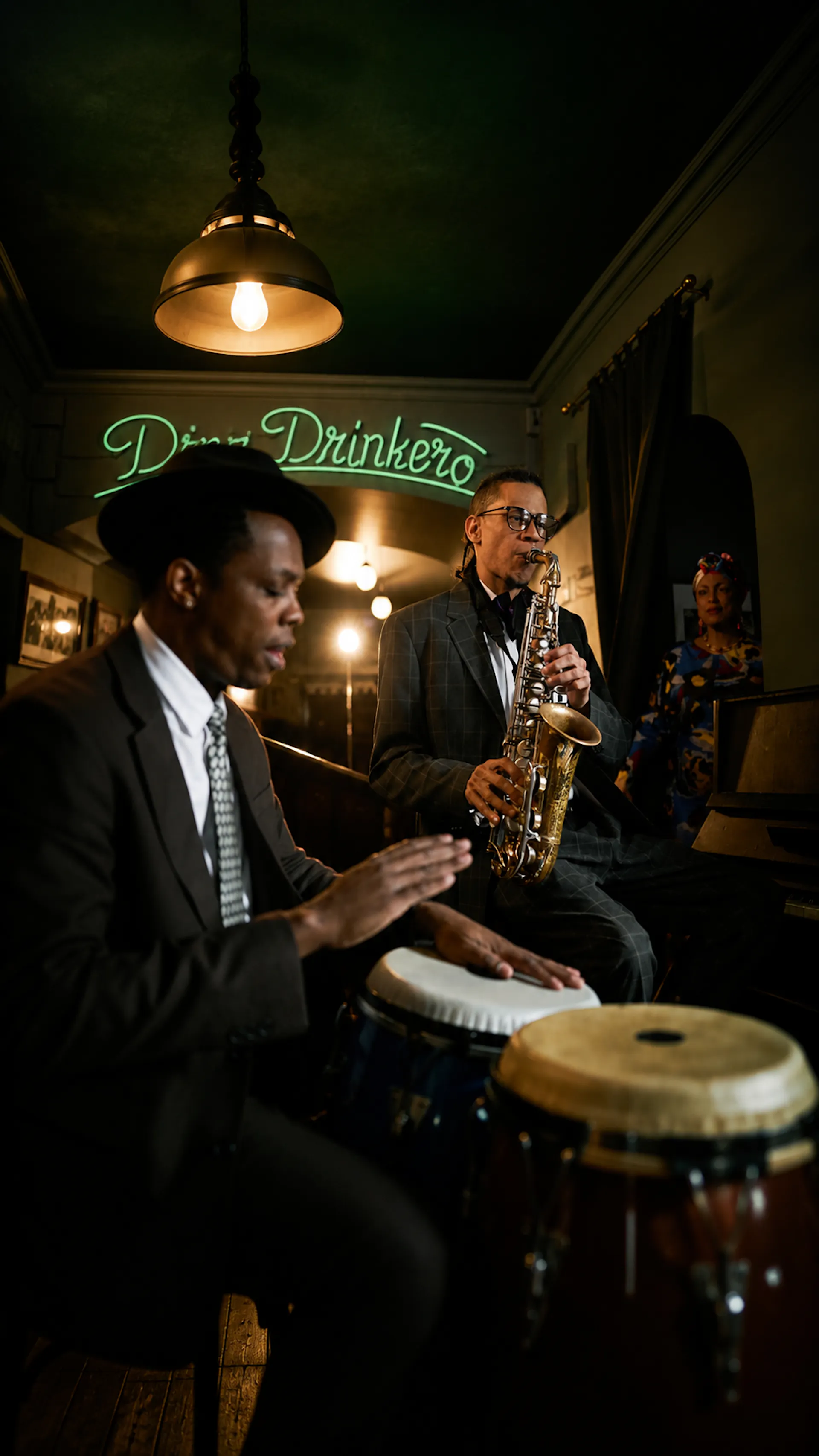 Trio jazz dal vivo in un club