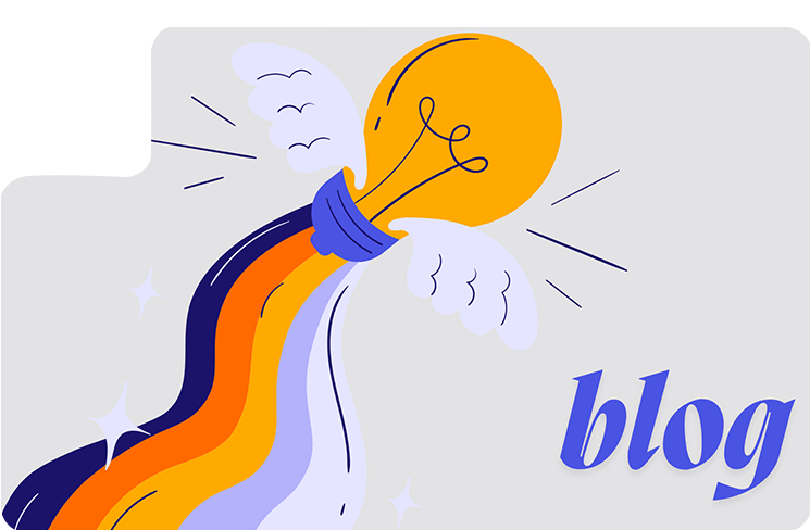 the word blog with a graphic