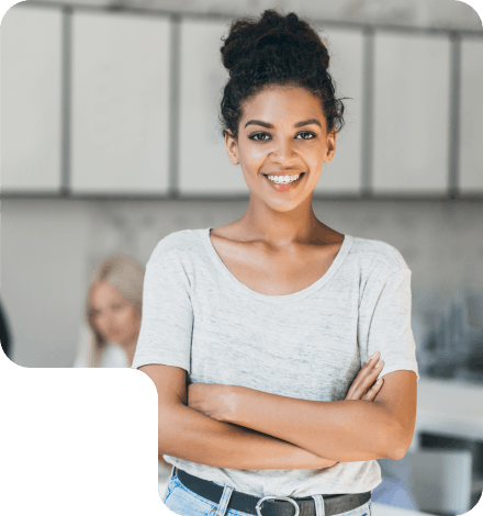 woman smiling